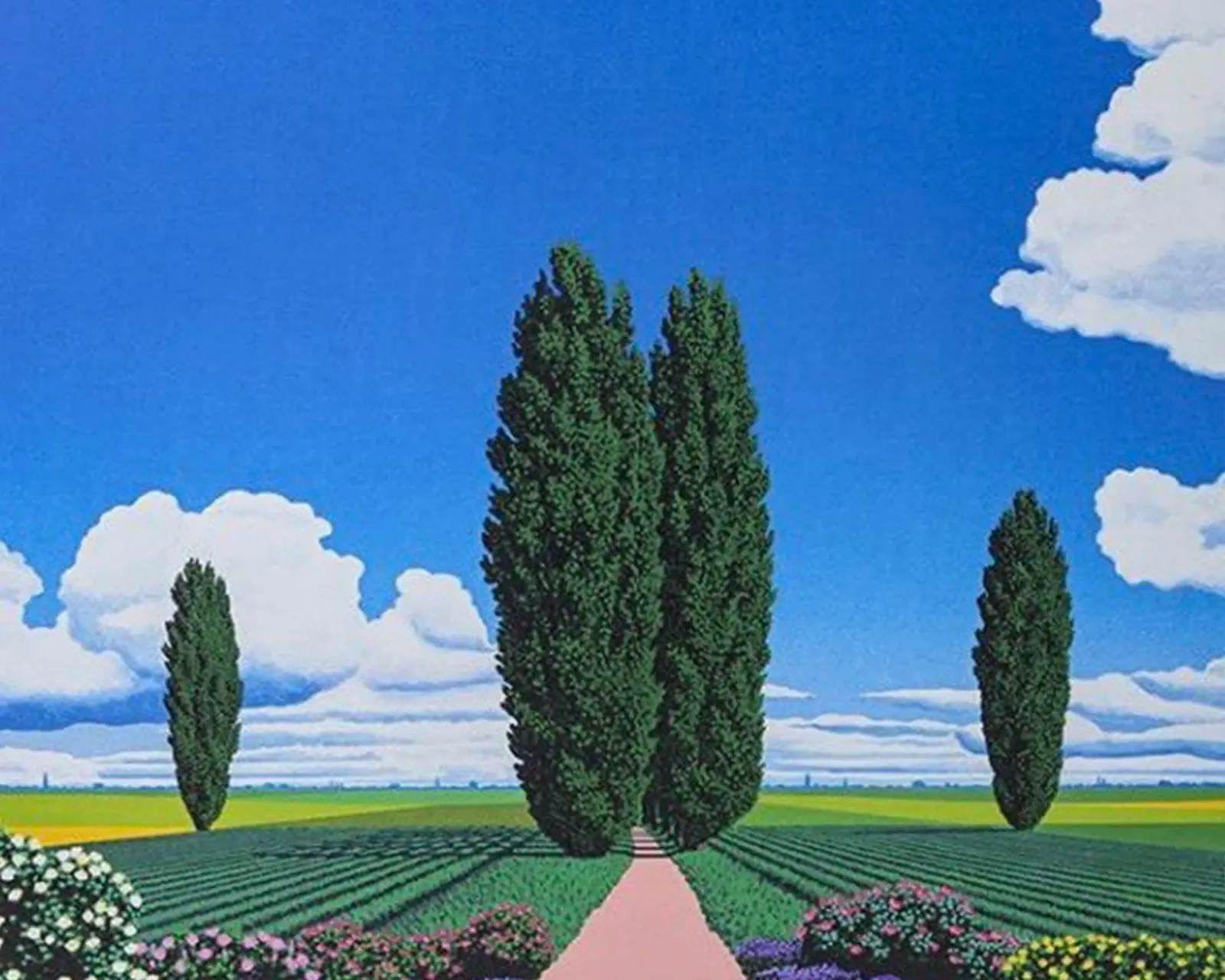 Due alberi Hiroshi Nagai pellicola backlit da Perdana shop