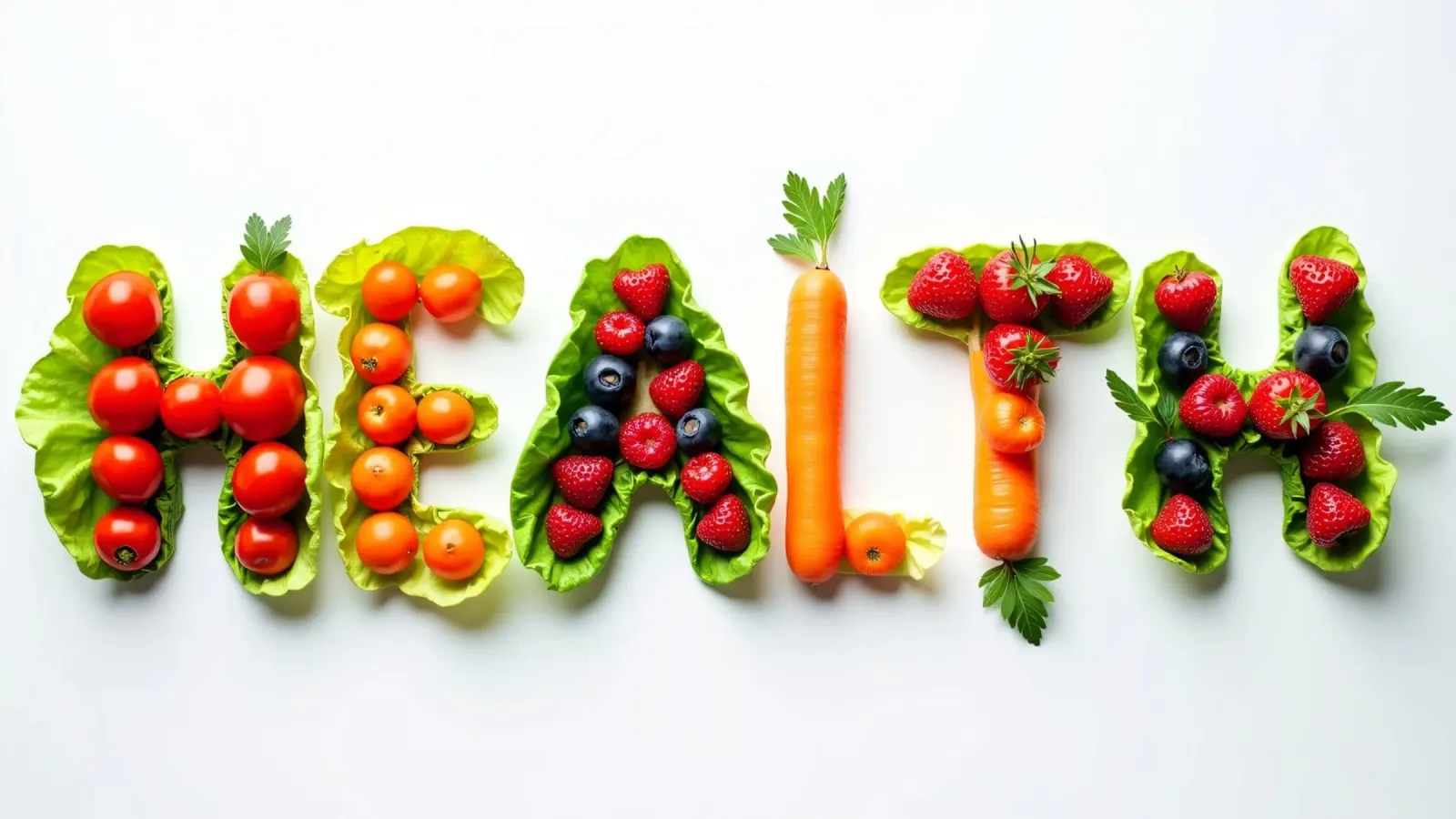Esposizione creativa di frutta e verdura fresche che si esprime in modo chiaro e semplice pellicola backlit da DesignDoodle