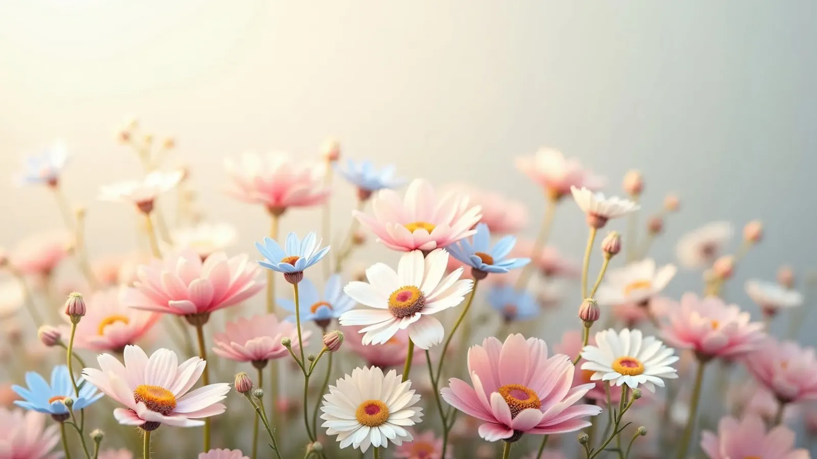 Des fleurs colorées s'épanouissent dans la lumière douce du soleil hahnemühle de DesignDoodle