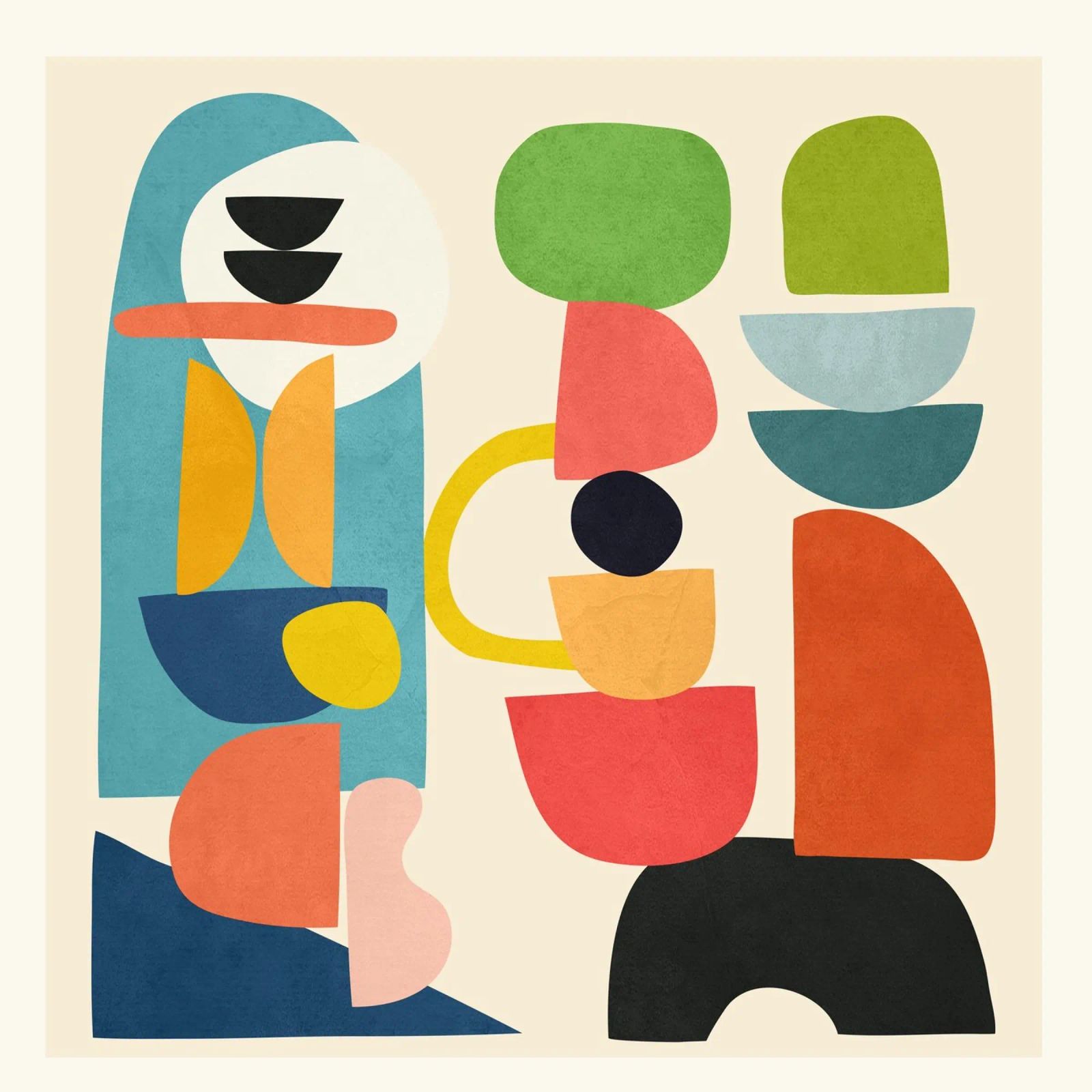 Minimal Abstract Shapes Art 3 Poster von Flow Line
