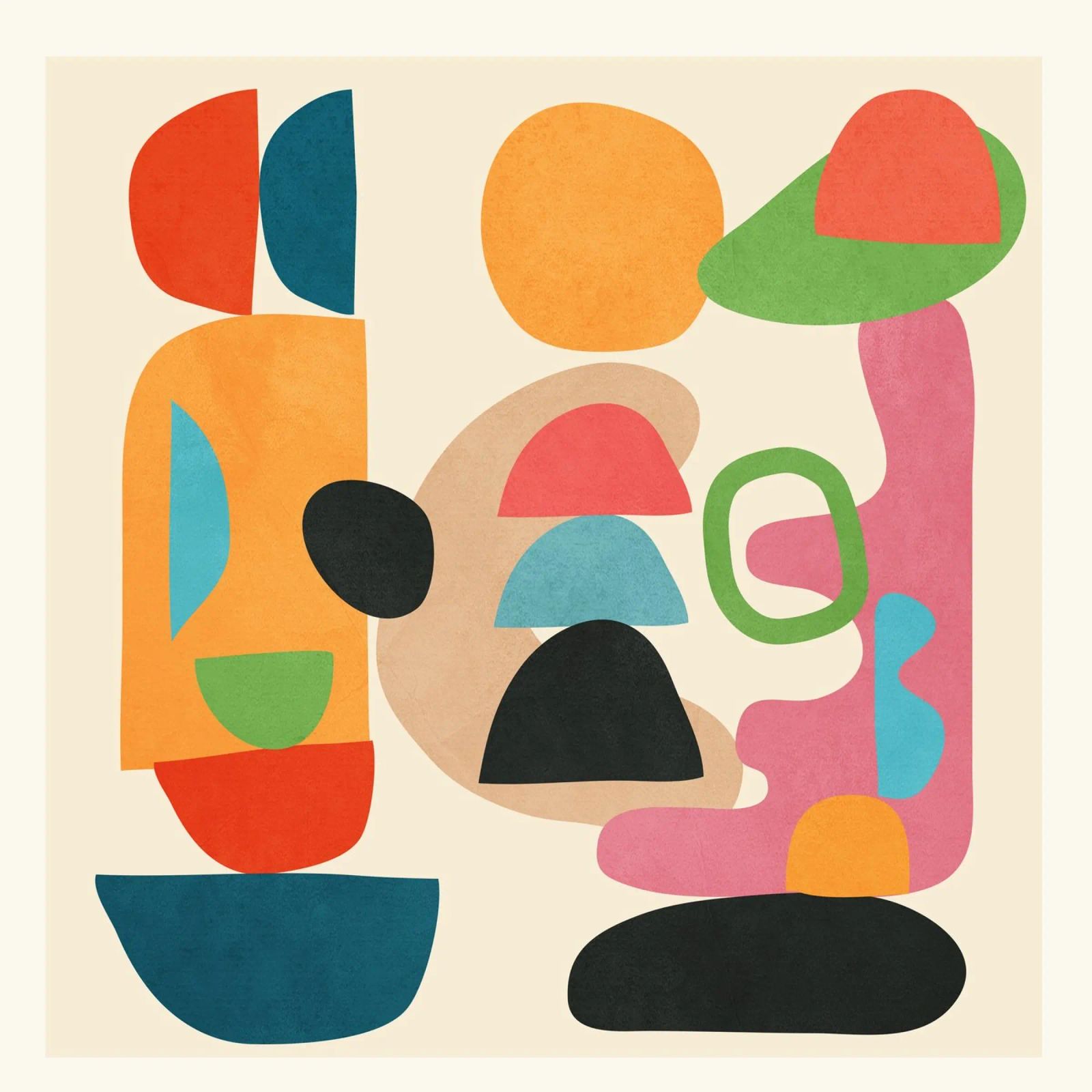 Minimal Abstract Shapes Art 5 pellicola backlit da Flow Line