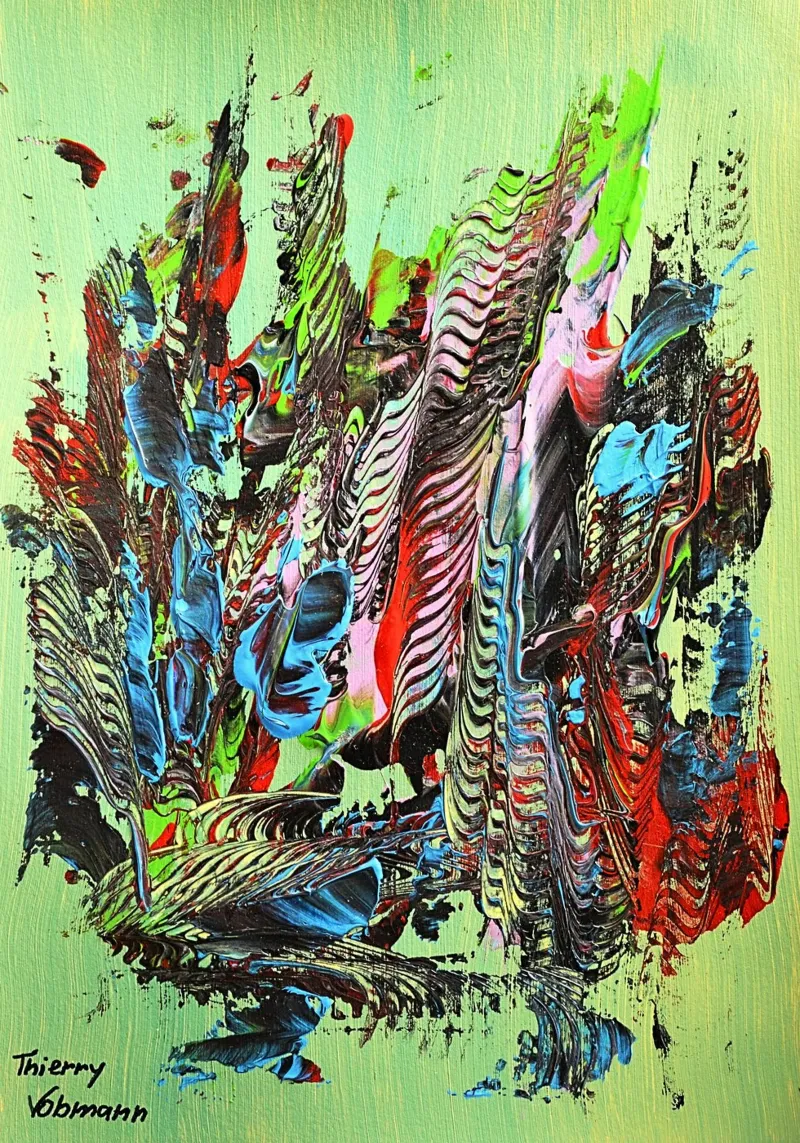 MESSAGE FROM THE HEART 13 pellicola backlit da Thierry Vobmann Abstract painting