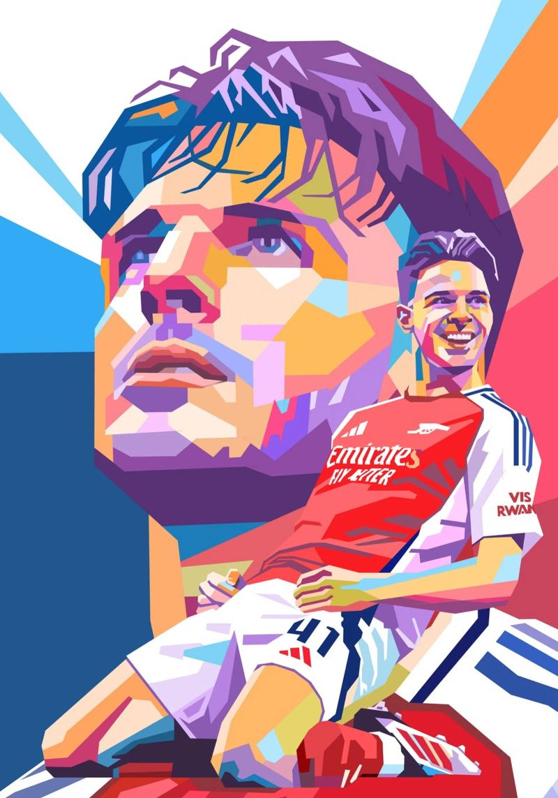 Declan Rice style artistique WPAP poster de Hantamrata