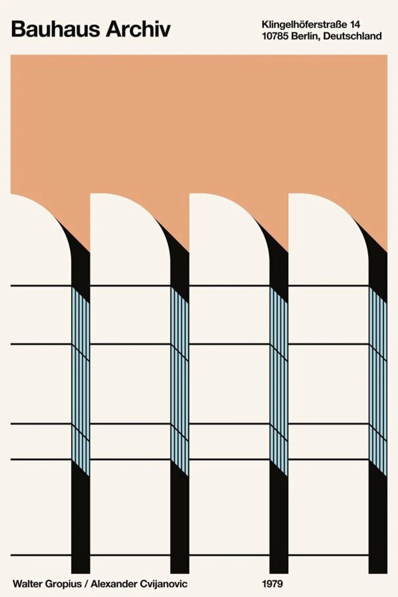 Bauhaus Archiv Print Borders Poster von Florent Bodart