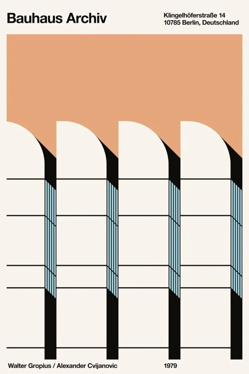 Bauhaus Archiv Print Borders pellicola backlit da Florent Bodart