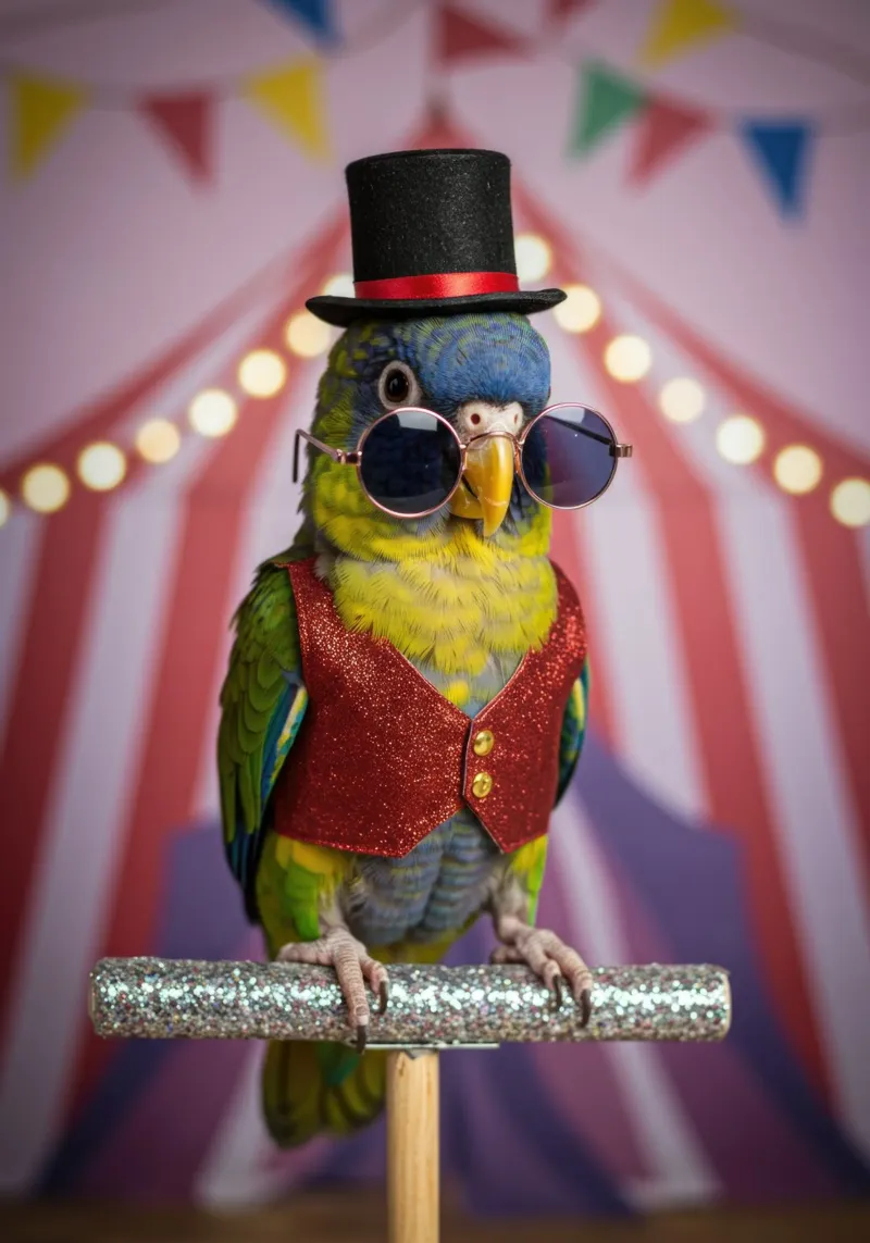 Pappagallo del circo poster da Pawtrait Studio