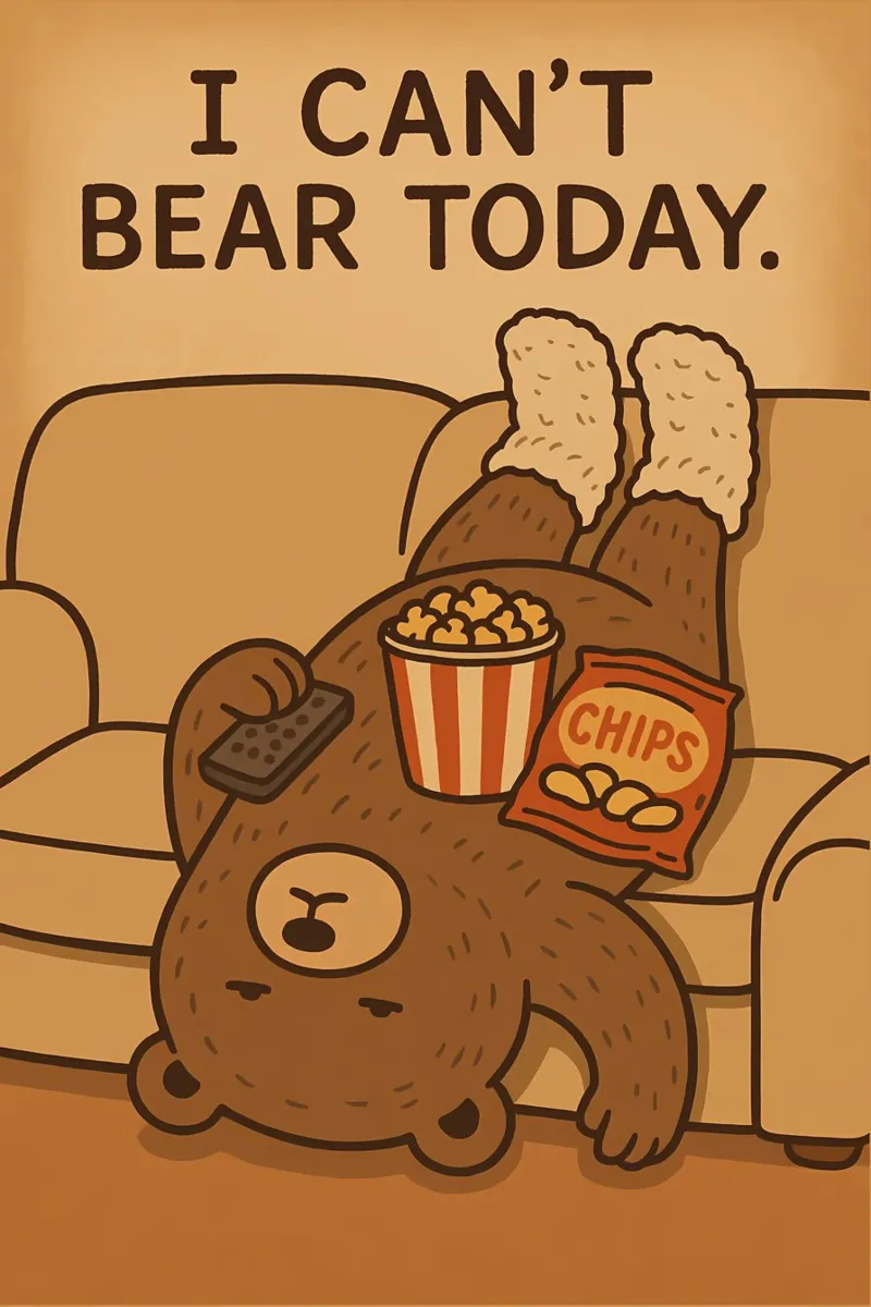 Meme dell'orso divertente poster con telaio in plastica da Funny Humor Art