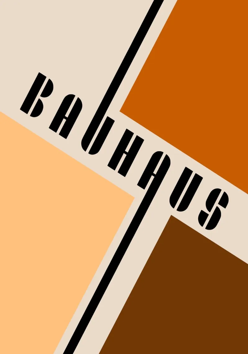 Bauhaus Typography Geometric Modernist Print hahnemühle by NorwesClub