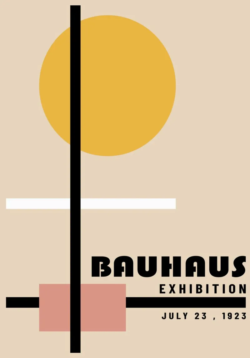 Manifesto per la mostra Bauhaus del cerchio geometrico 1923 alluminio dibond da NorwesClub