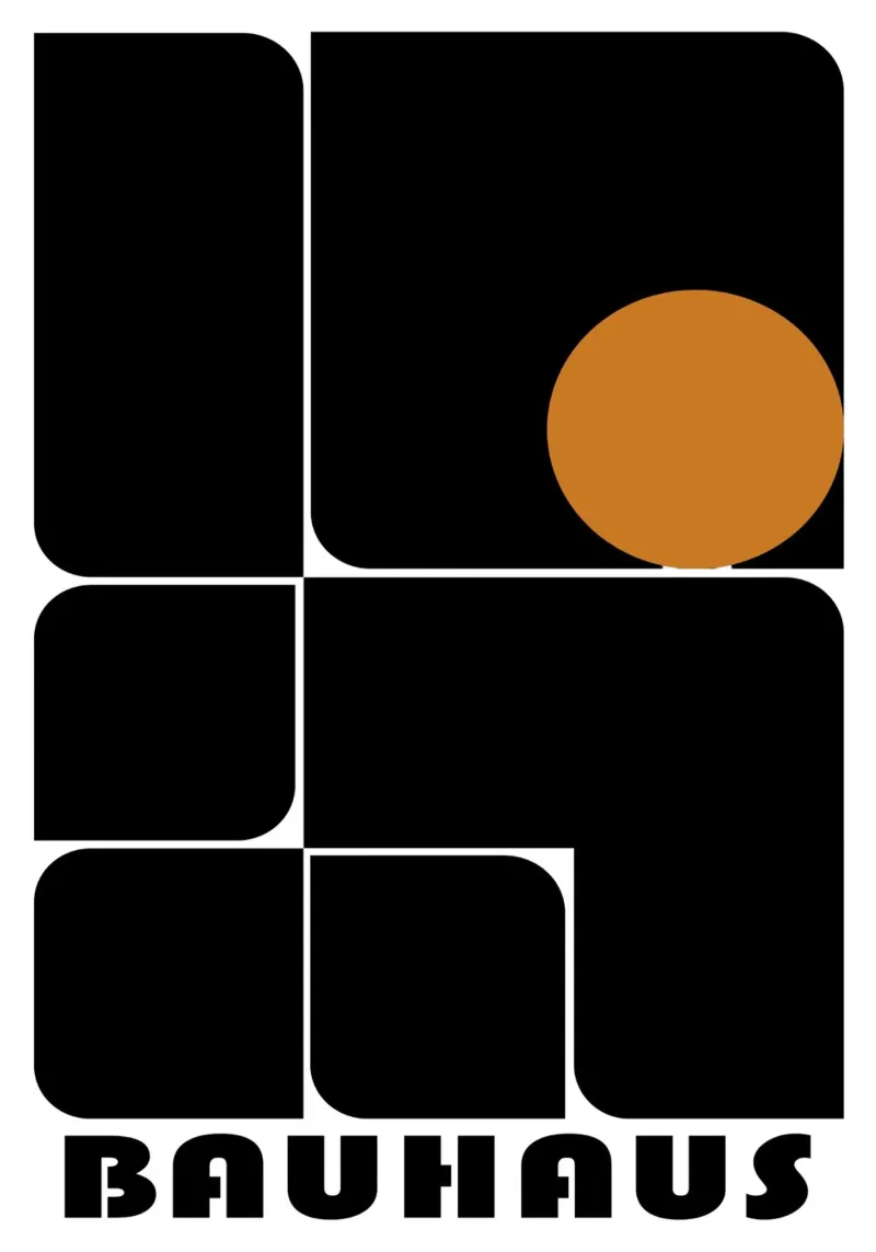 Bauhaus Geometric Abstract Shapes Color Print canvas by NorwesClub