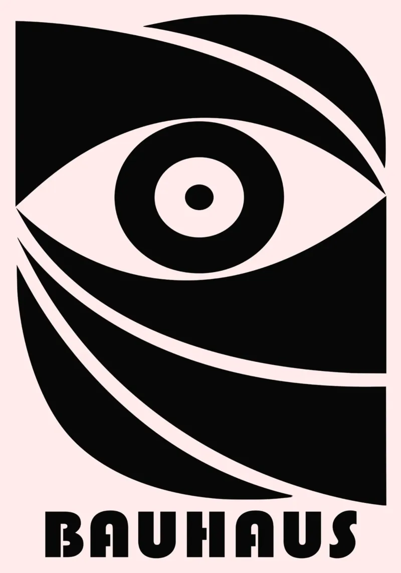 Bauhaus Gestileerd Oog Geometrische Abstracte Print canvas van NorwesClub