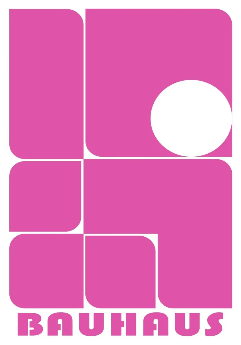 Bauhaus Forme astratte geometriche Rosa Stampa pellicola backlit da NorwesClub