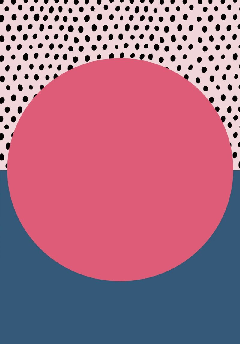 Geometrischer abstrakter rosa ovaler Polka Dot Druck Leinwand von NorwesClub
