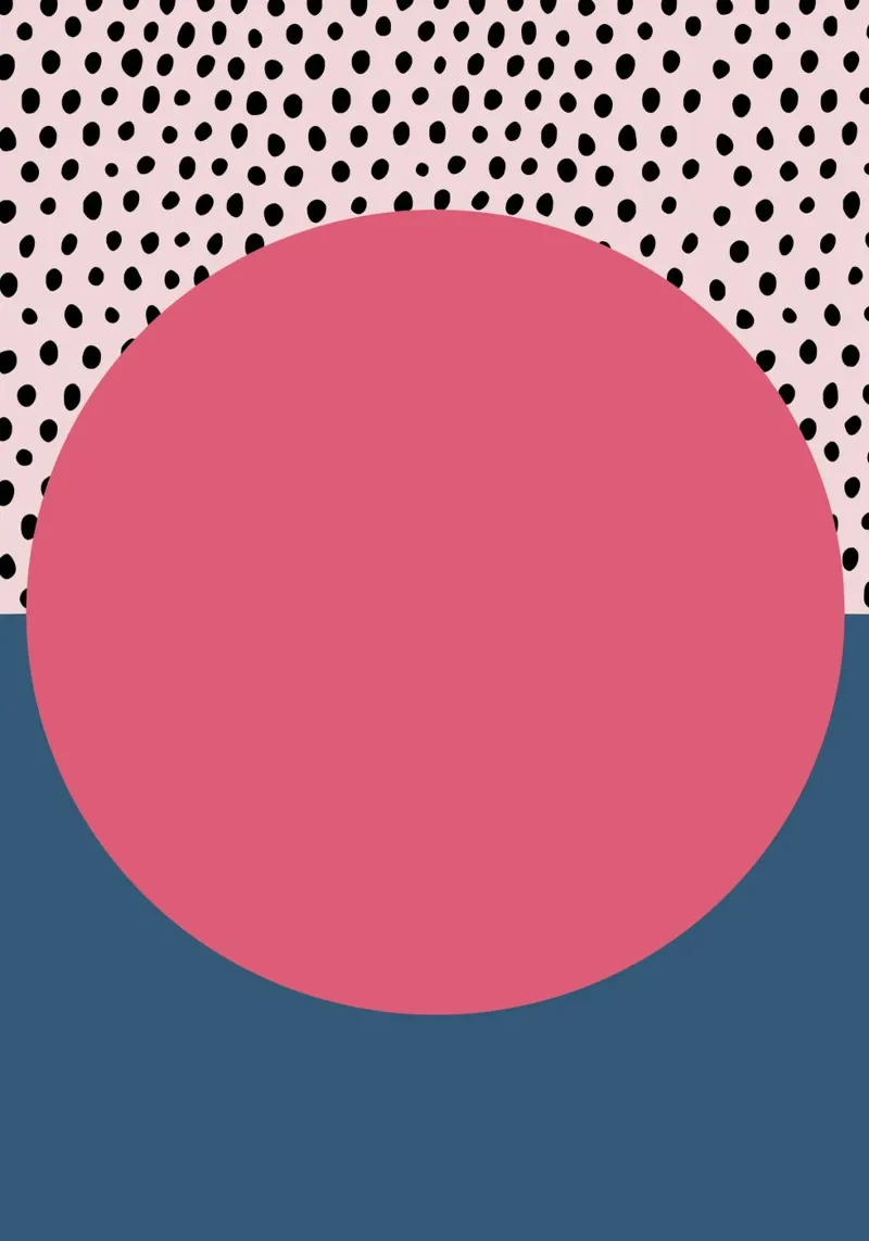 Geometrischer abstrakter rosa ovaler Polka Dot Druck Leinwand mit Schattenfugenrahmen von NorwesClub