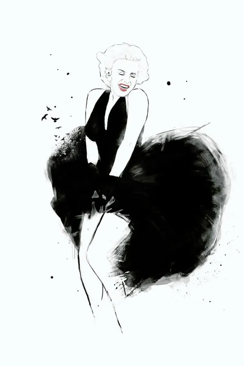 Marilyn poster con telaio in alluminio da Balazs Solti