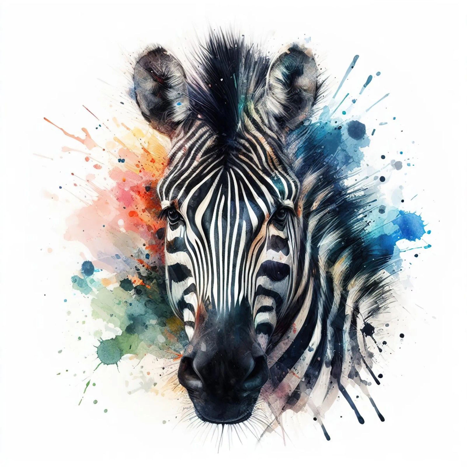 Zebra in acquerello poster da ARTVI-SHOP