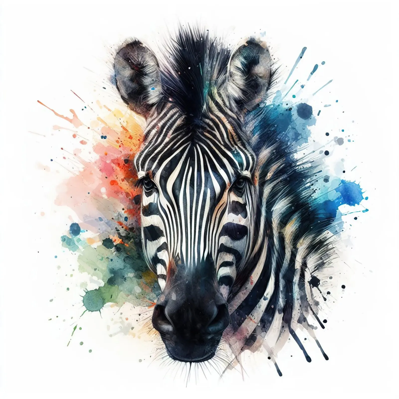 Zebra in acquerello pellicola backlit da ARTVI-SHOP