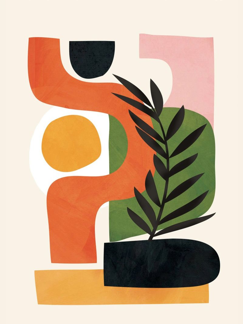 Abstract Minimal Shapes 56 poster de Flow Line