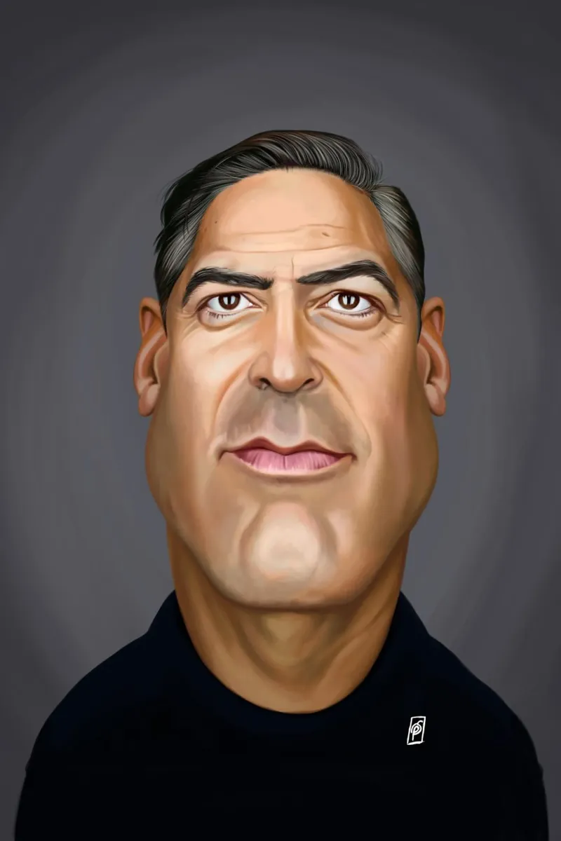 George Clooney carta hahnemühle da Rob Art | Illustration