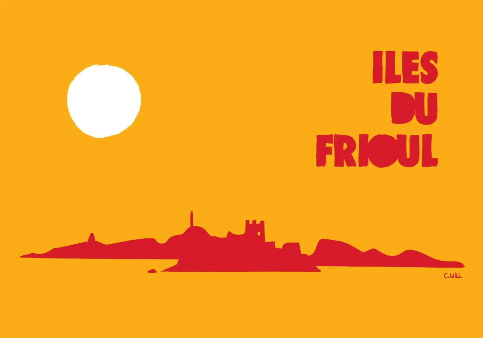 Isole di Frioul poster con telaio in plastica da C.WILL