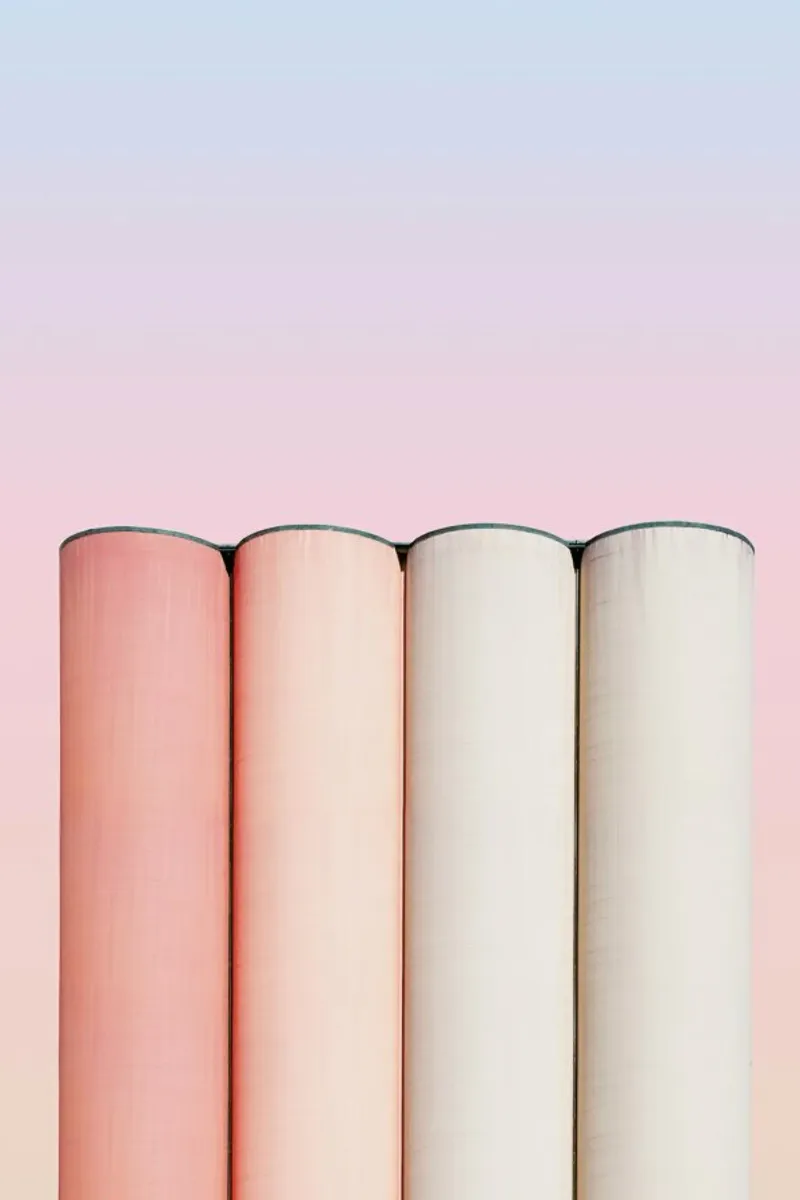 Crayon Chimneys @heysupersimi poster con telaio in legno da EyeEm Mobile GmbH