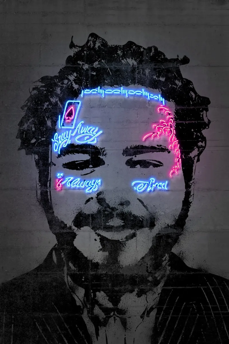 Post Malone pellicola backlit da Octavian