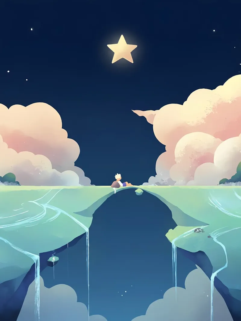 Stelle Nuvole E Ponti Lofi Art pellicola backlit da LoFi Gallery