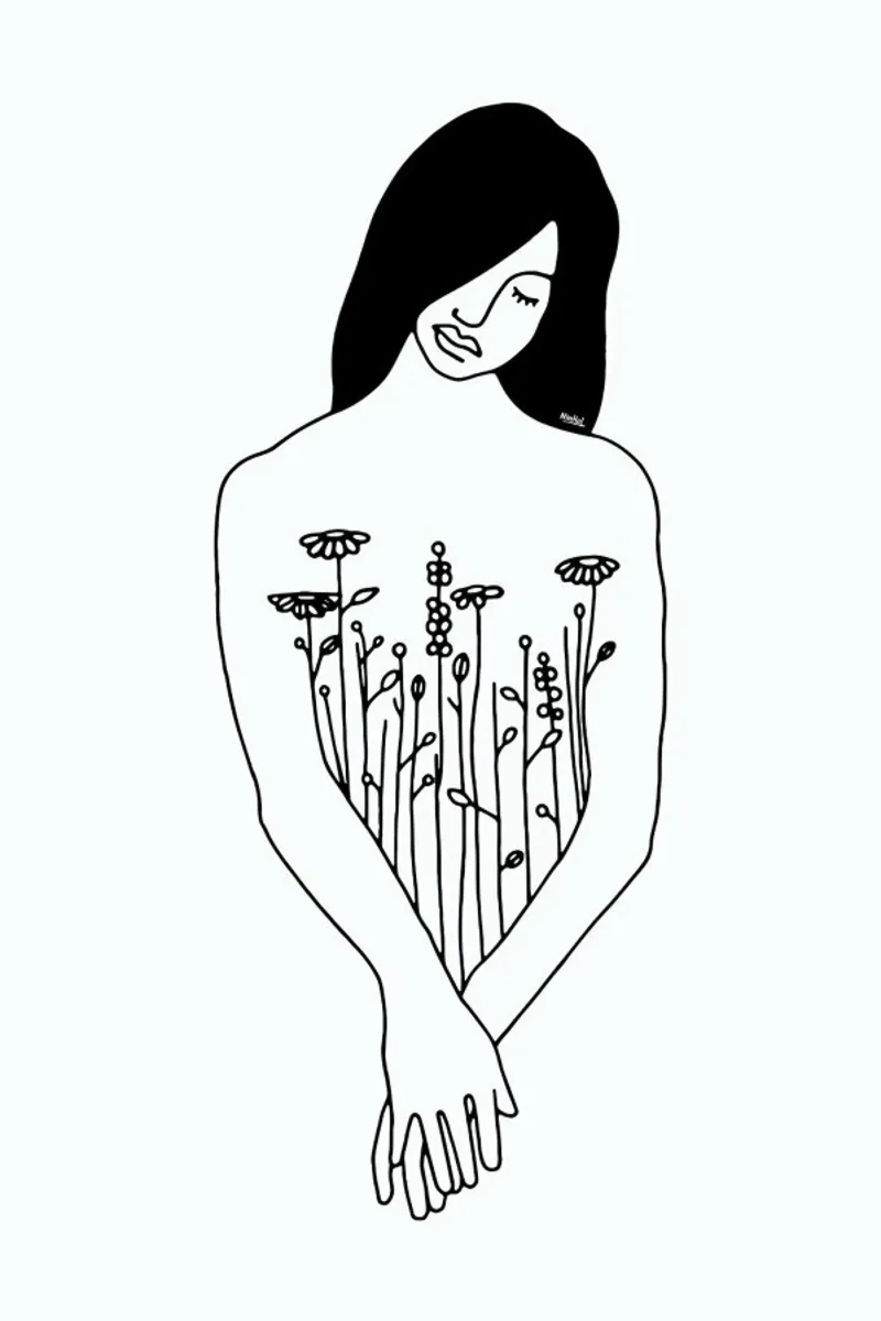 Flowers Inside Me alu-dibond by Ninhol