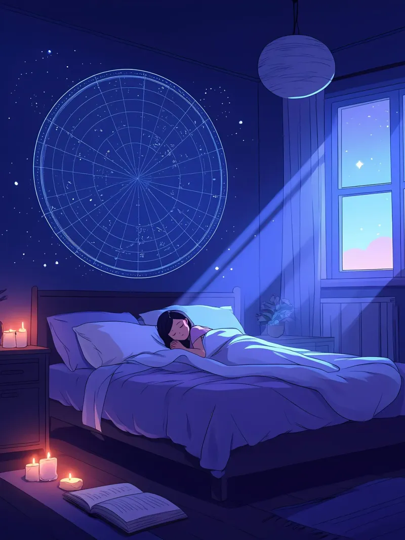 Dormire al chiaro di luna Lofi Art poster con telaio in legno da LoFi Gallery