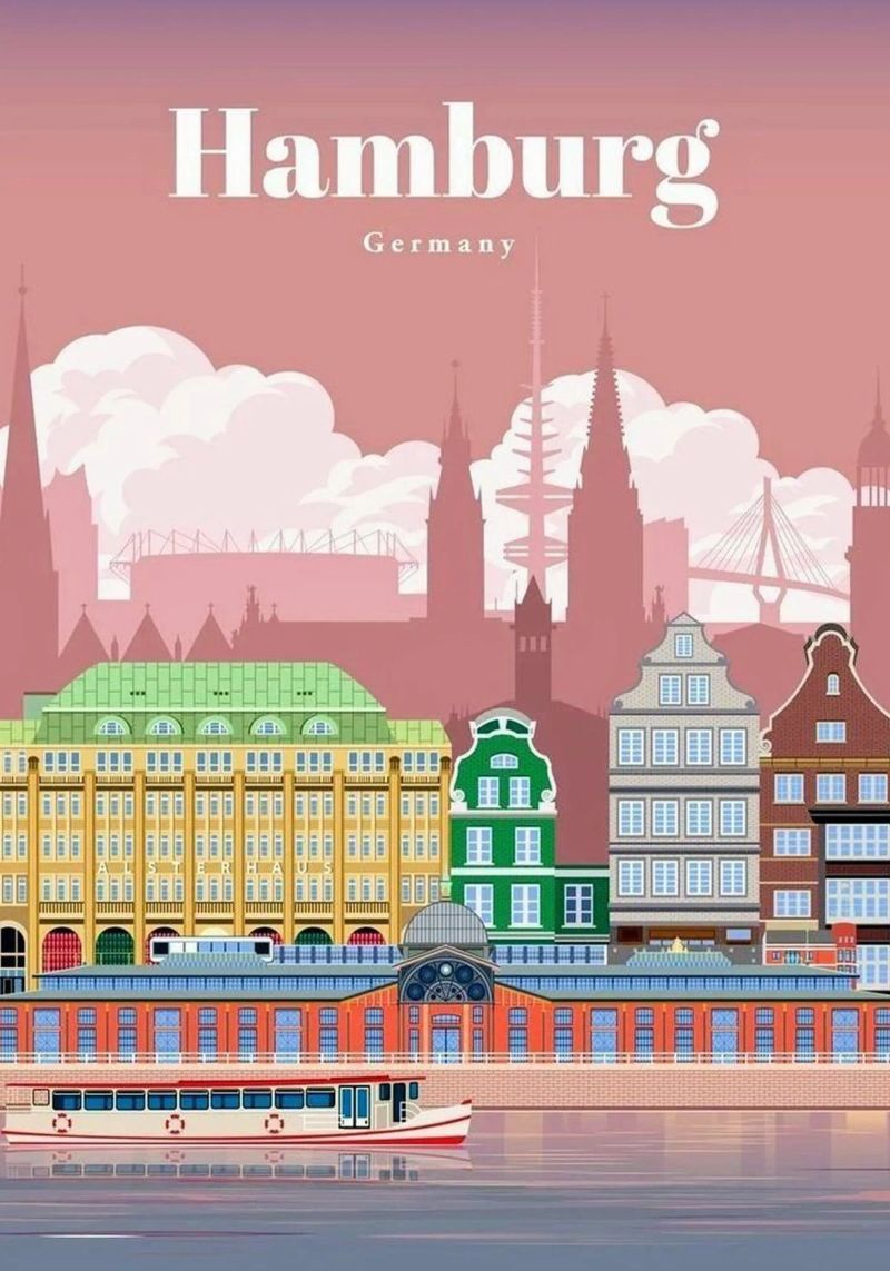 Komm, reise nach Hamburg Poster von youngs print