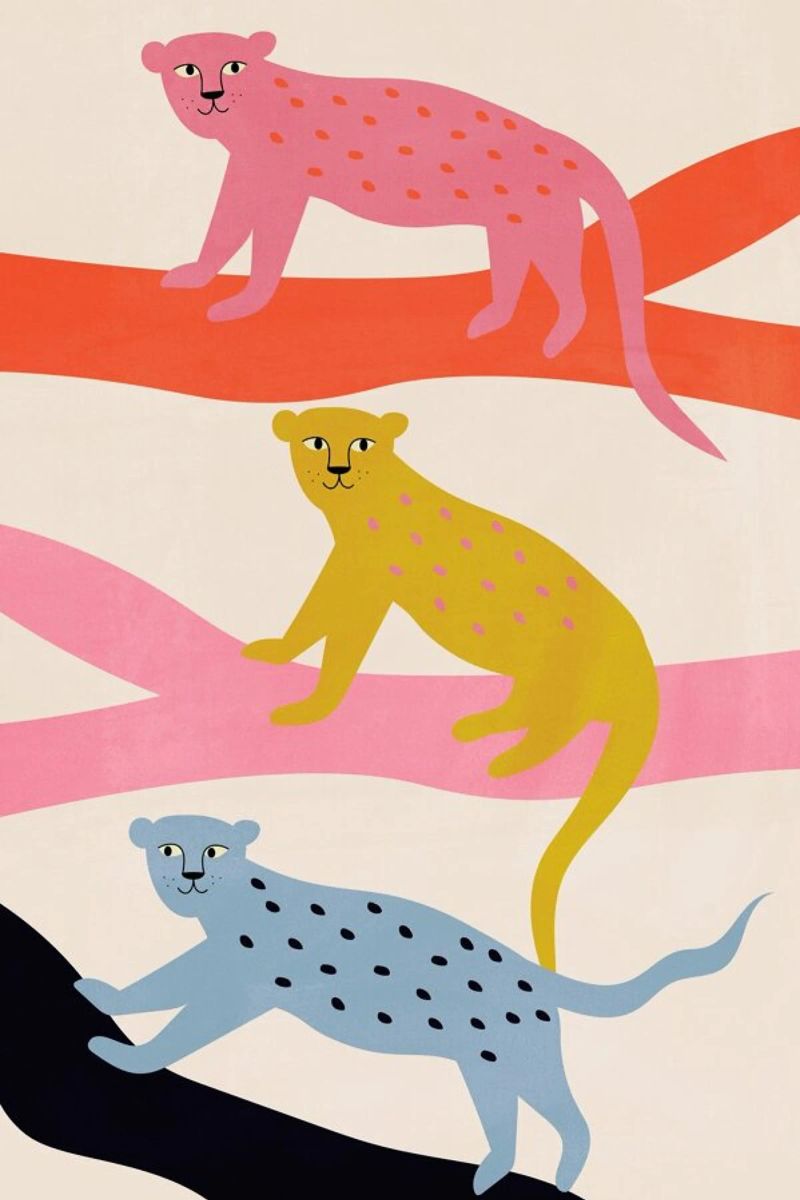 Leopard Tree Poster von Little Flourishes
