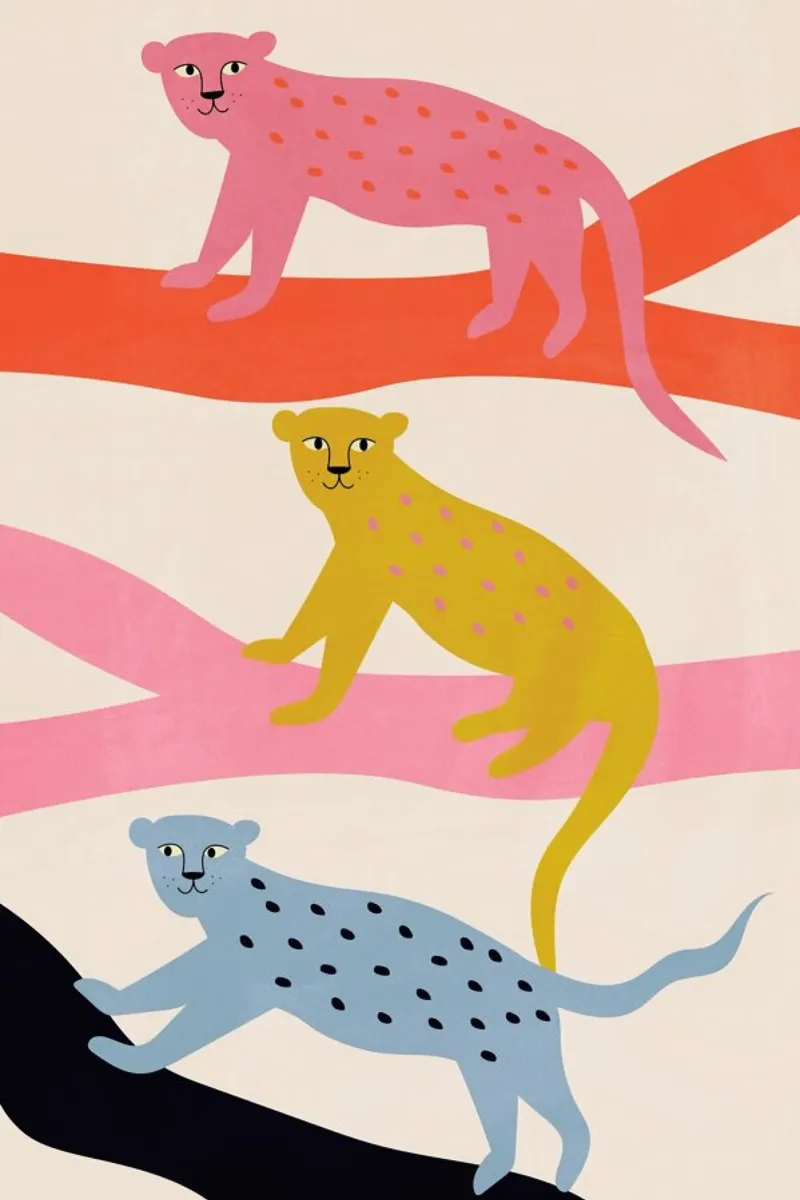 Leopard Tree Leinwand von Little Flourishes