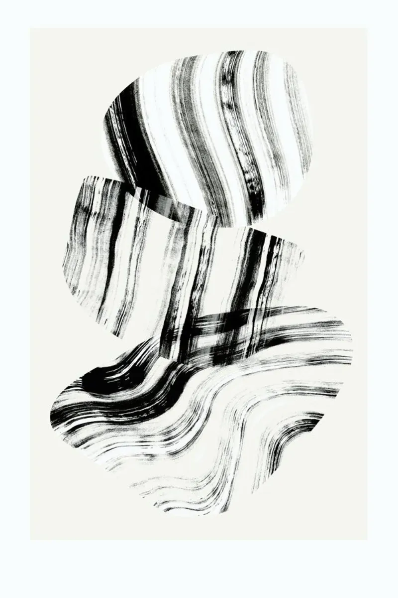 Negative Painting On Glass poster with wooden frame by Graphite