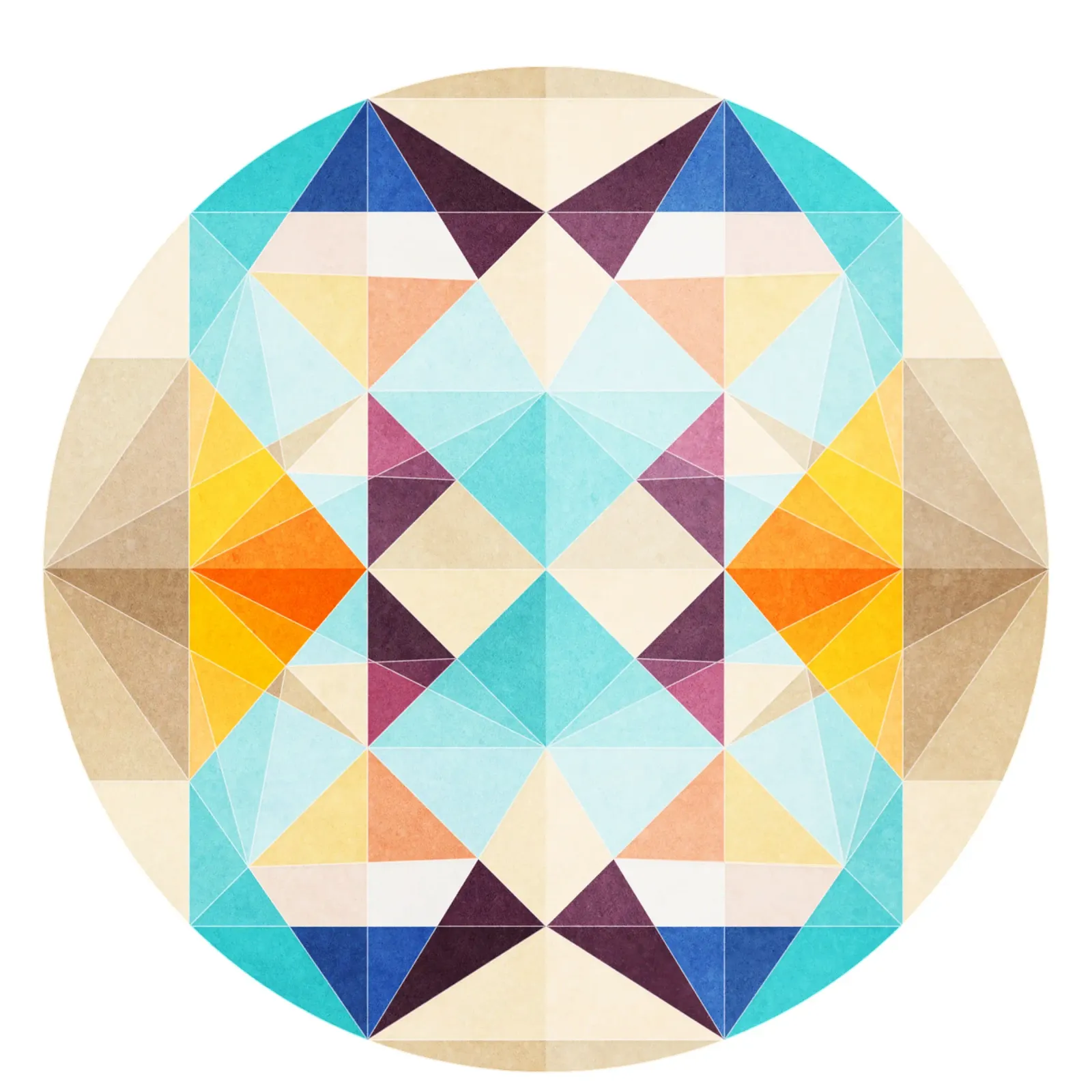 Balanced- Arte geométrico abstracto del círculo poster con marco de madera de lovely lines
