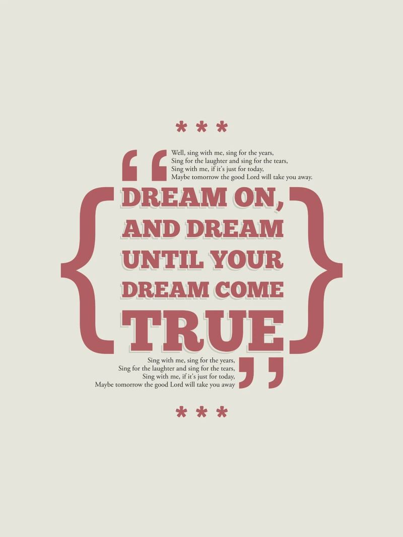 Dream On Poster von Rahma Projekt