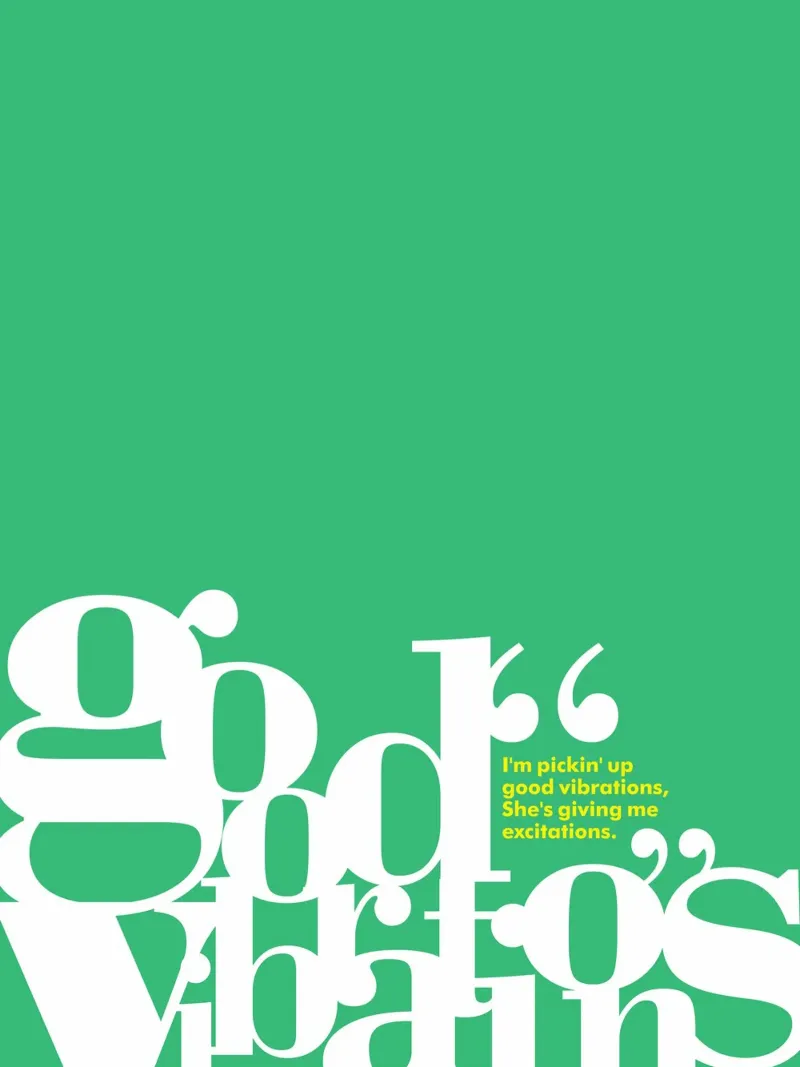 Good Vibrations Poster mit Holzrahmen von Rahma Projekt