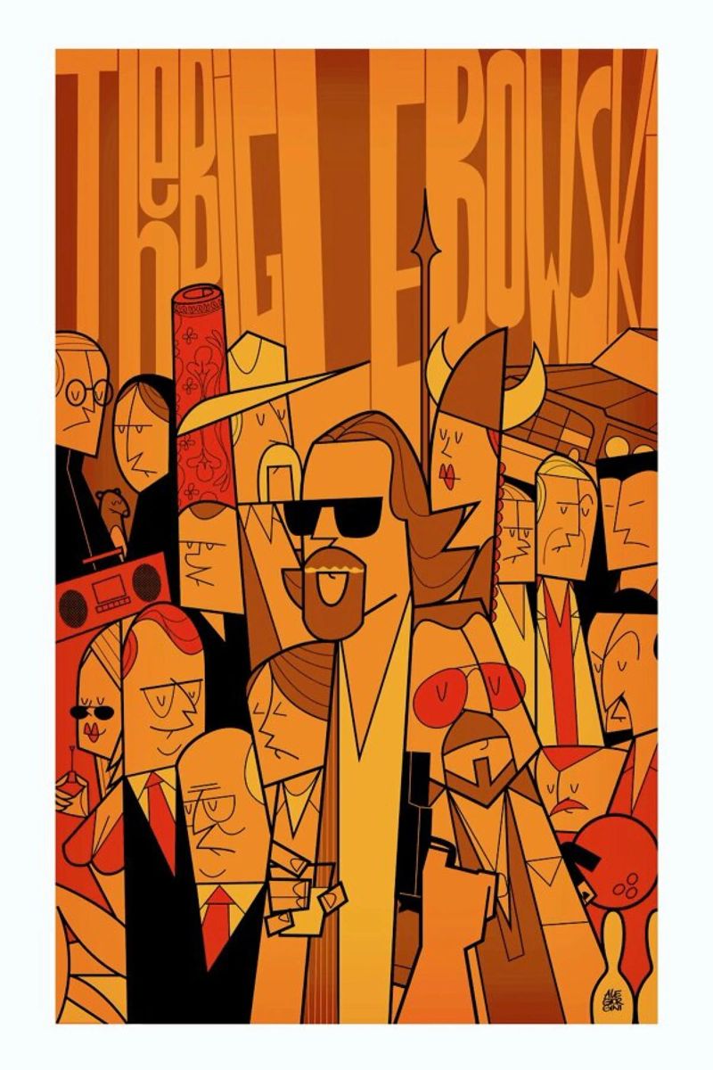 The Dude Poster von Ale Giorgini