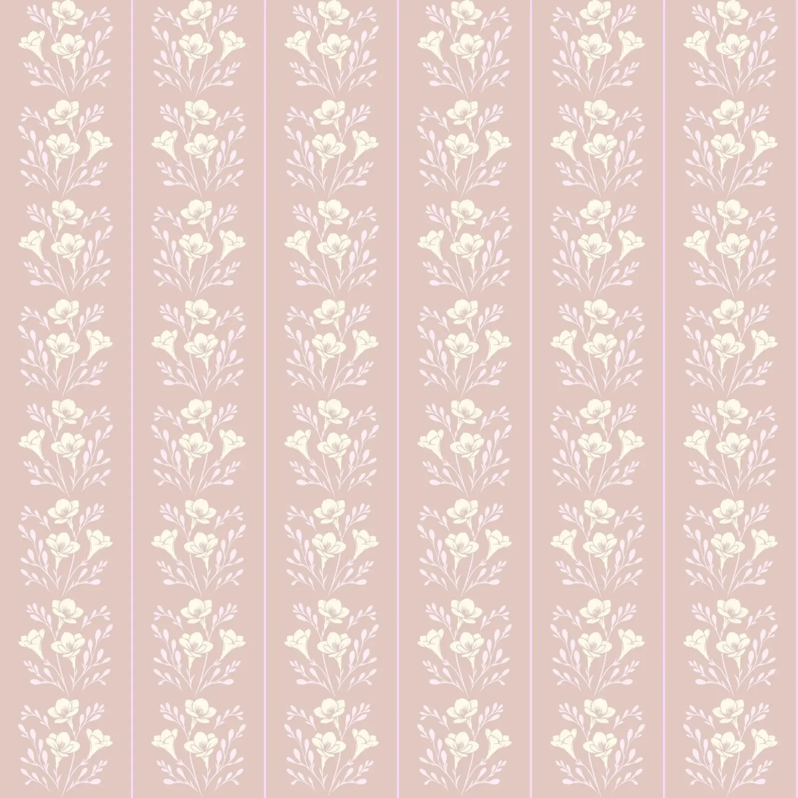 Rayures Freesia Jaune Rose Taupe hahnemühle de SilverPegasus