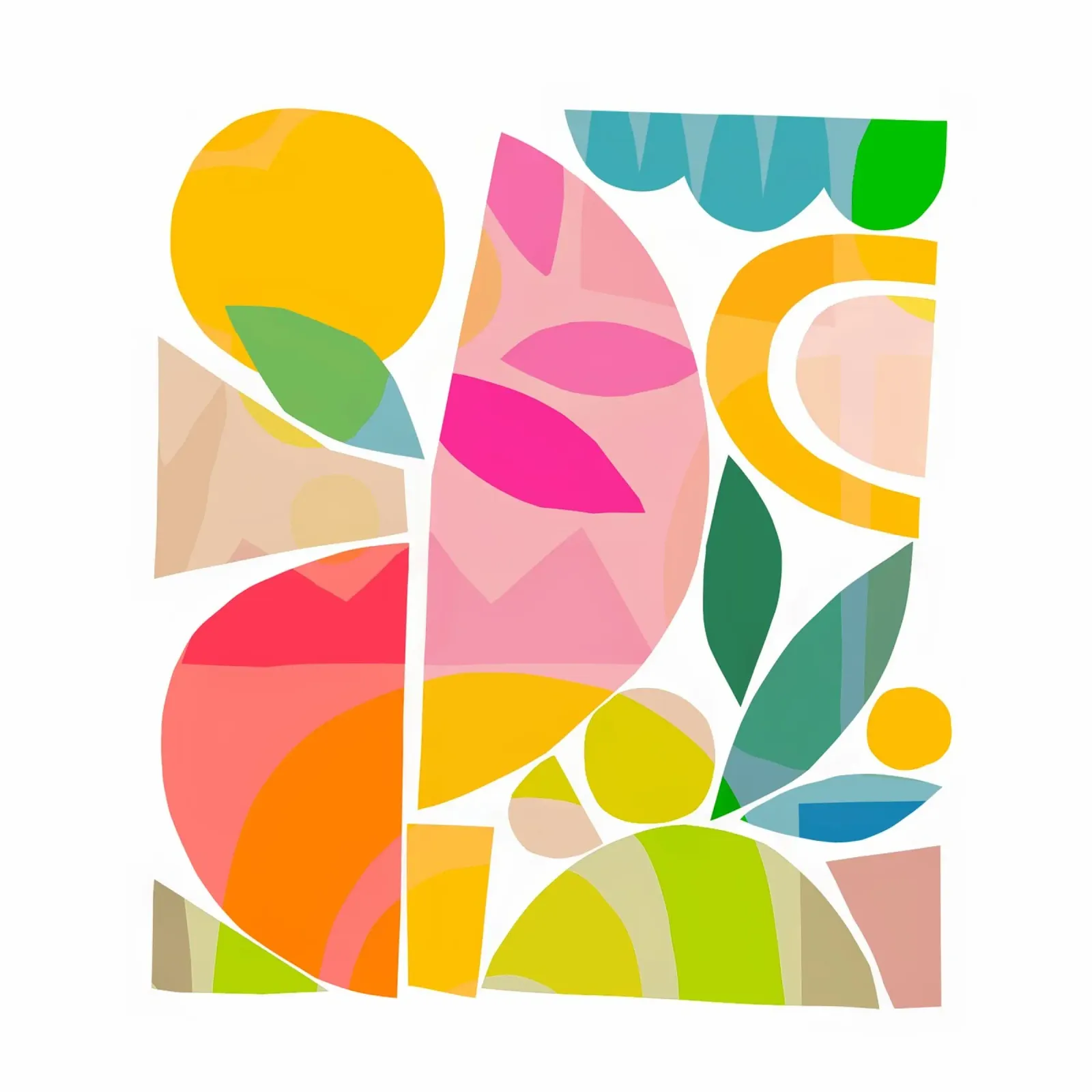 Colourful & Minimal Shapes of Summer 2 • Matisse Nature hahnemühle by Dominique Vari