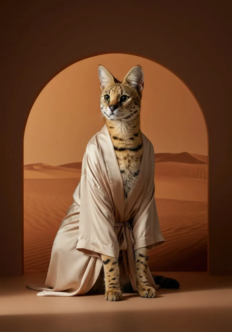 Serval del desierto placa de forex de Pawtrait Studio