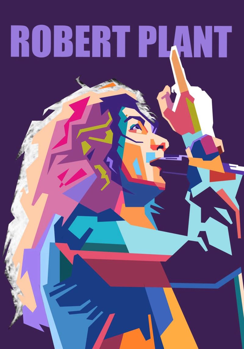 Robert Plant pop art poster by Hantamrata