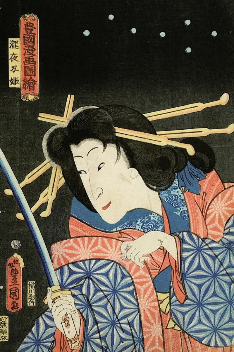 Kunisada - Sawamura Tanosuke III as Princess Takiyasha tela da ARTOTHEK