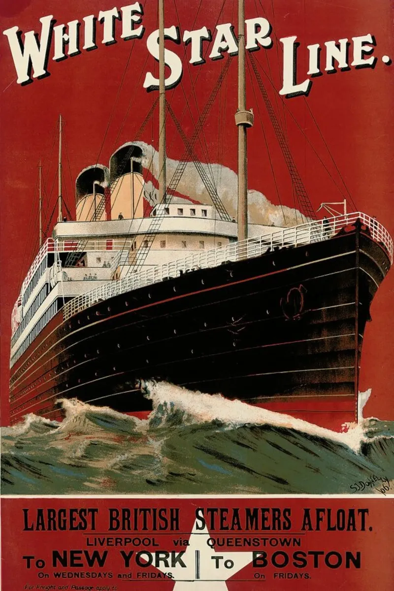 Donelly - Poster Advertising Routes to New York and Boston poster con telaio in alluminio da ARTOTHEK
