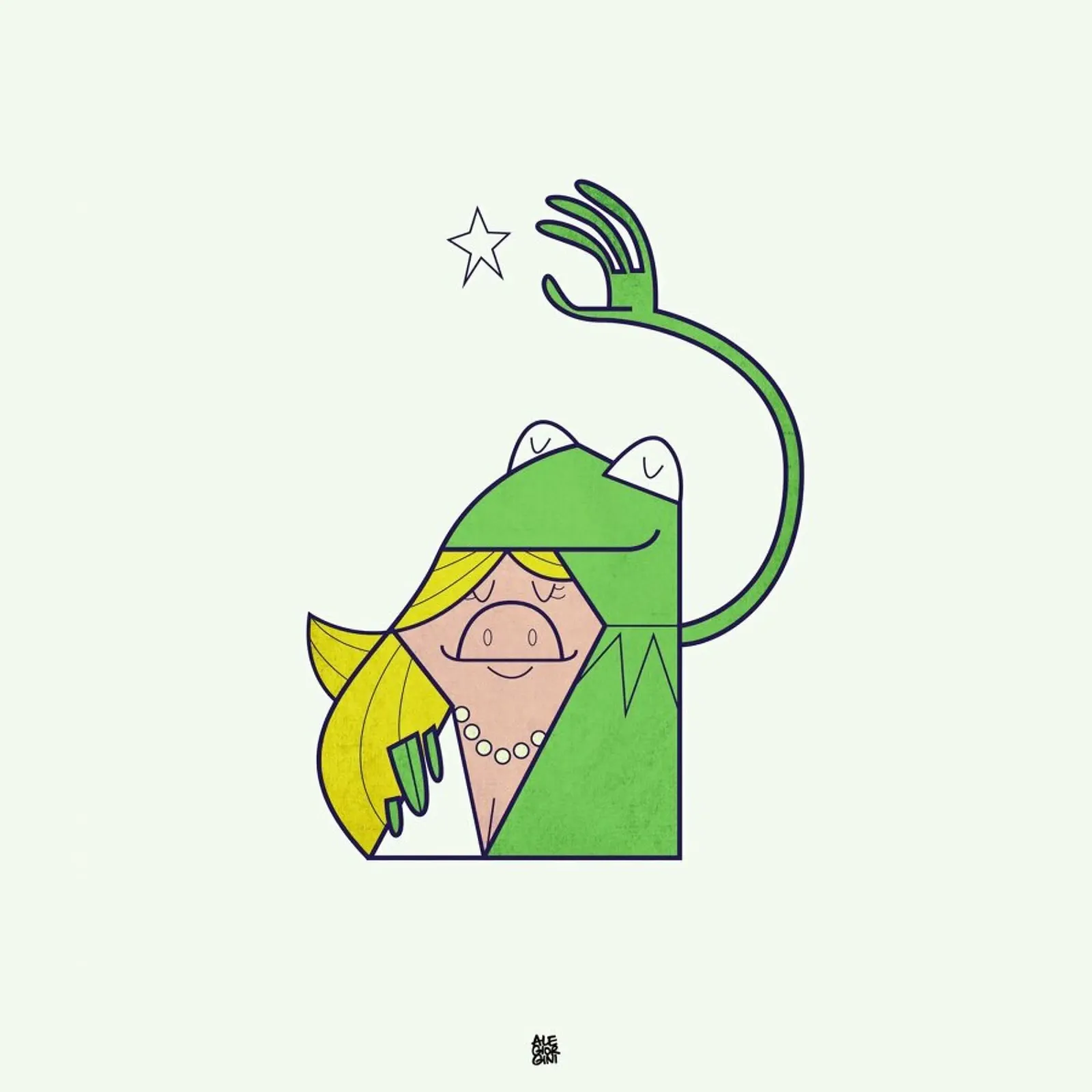 you are my beautiful star poster con telaio in plastica da Ale Giorgini
