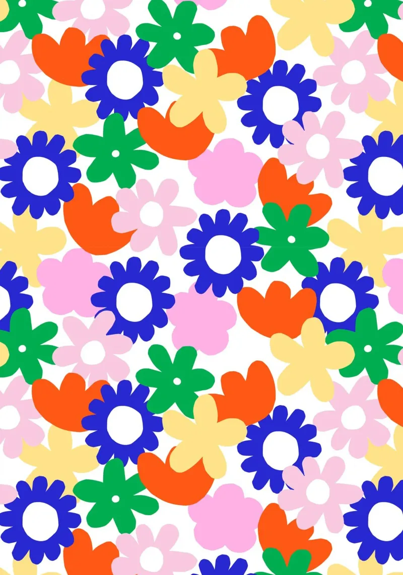 Bold Flowers poster con telaio in legno da Lisa Jasmin Bauer