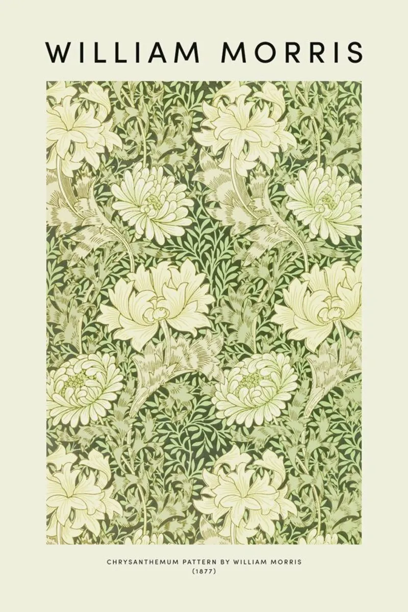 William Morris - Chrysanthemum carta hahnemühle da Vintage by JUNIQE