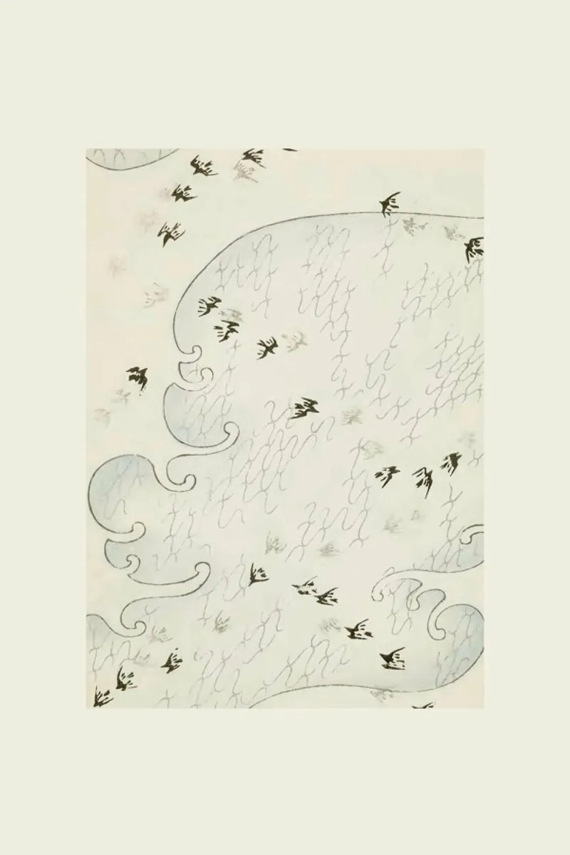 Shin-Bijutsukai - Flight Over Water pellicola backlit da Vintage by JUNIQE