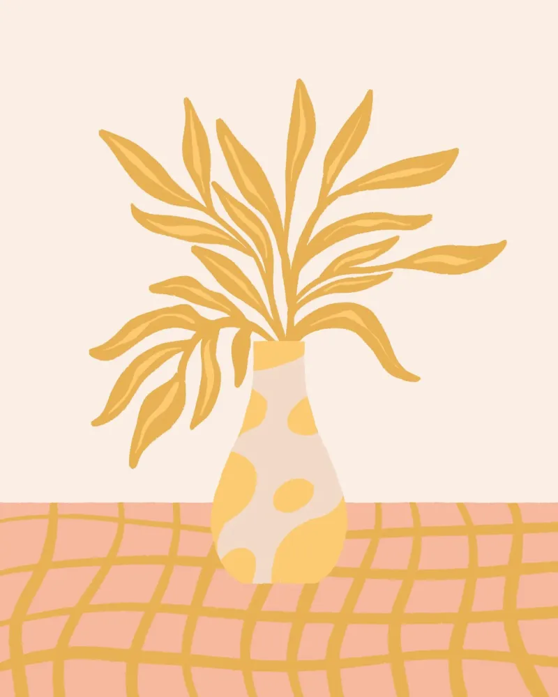 Heldere bloemenvaas acryl van Wackapacka