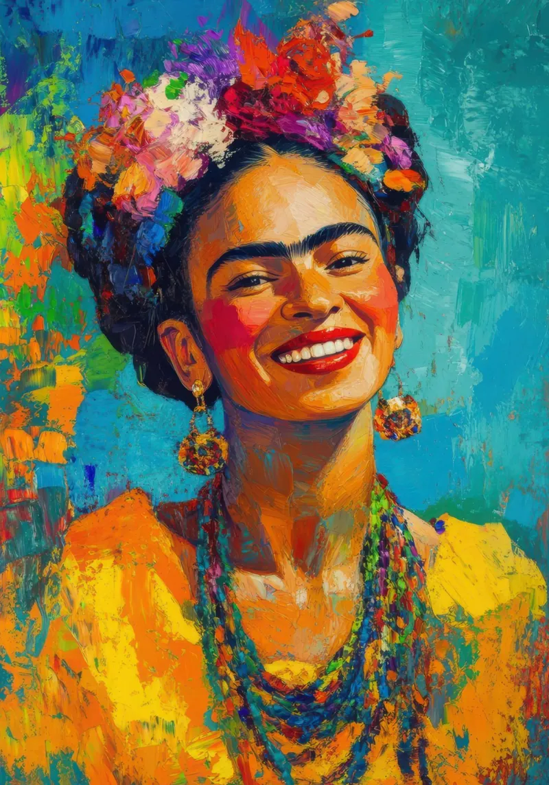 Frida Kahlo: una giornata di sole e di forza interiore pellicola backlit da Fantasias Florales