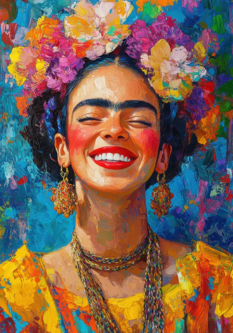 Frida Kahlo: un riflesso della forza interiore pellicola backlit da Fantasias Florales